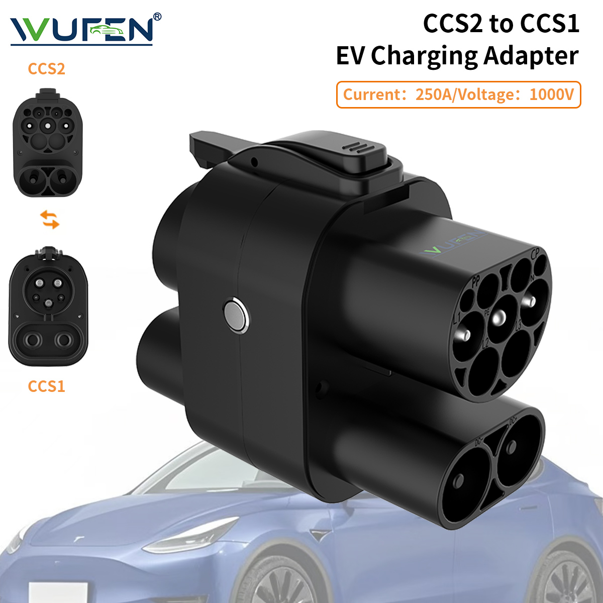WUFEN CCS2 to CCS1 Adapter AC  - đánh giá và giá Ccs2 To Ccs1 Fast Charge Adapter 250Kw