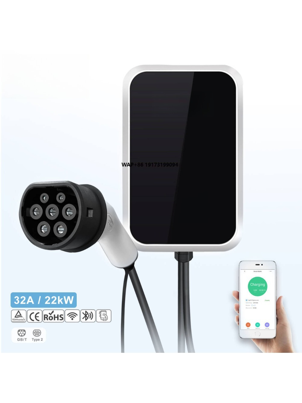22kW AC EV Charging Station Sm - đánh giá và giá 22Kw Wallbox Type 2 Ocpp Rfid