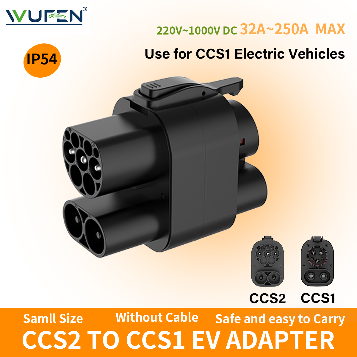 WUFEN CCS2 To CCS1 EV Adapter  - đánh giá và giá Ccs2 To Ccs1 Fast Charge Adapter 250Kw
